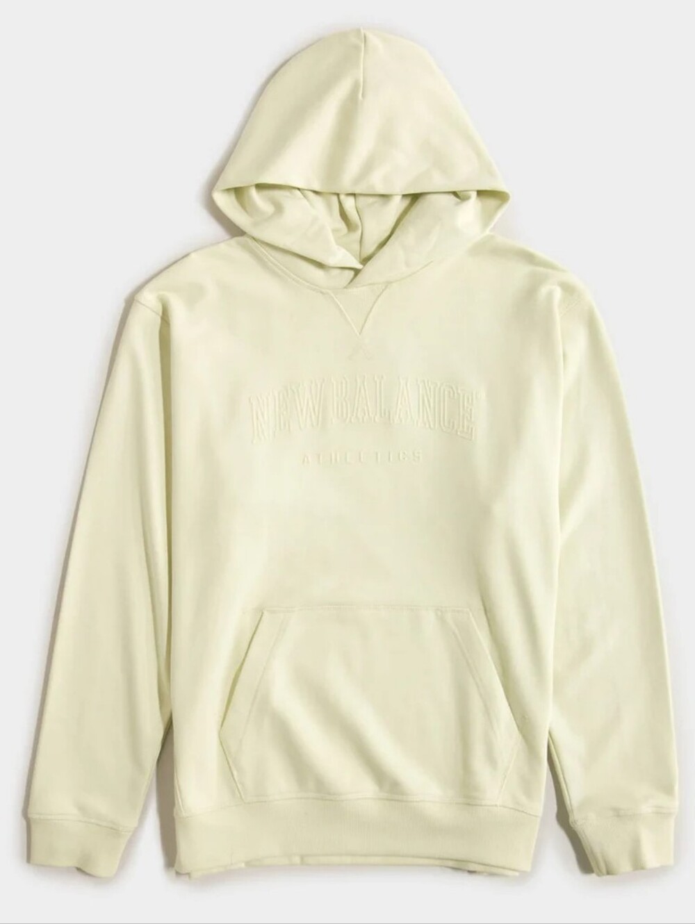 NWT NEW BALANCE Embossed Varsity Mens Hoodie SAND Size XXL